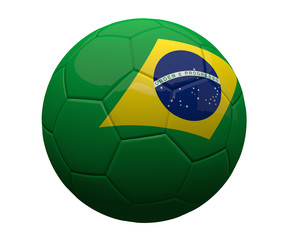 Brazil brazilian soccer football ball 3d rendering