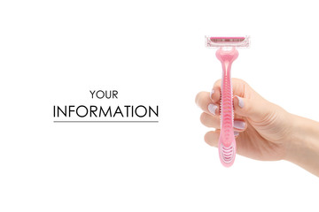 Female razor shaving female hand pattern