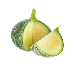 fresh young pumpkin isolated on white background