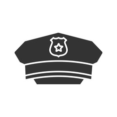 Policeman hat glyph icon