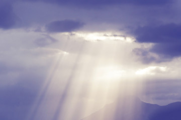 Sunlight through the clouds