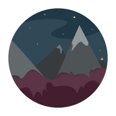 Mountains icon.Vector Illustration