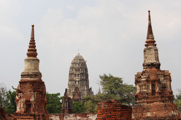 Fototapeta premium Beautiful Ayutthaya temples in Thailand.