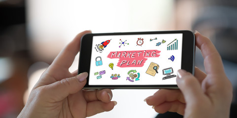 Marketing plan concept on a smartphone