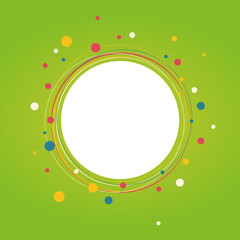 Spring abstract circle background. Vector illustration..