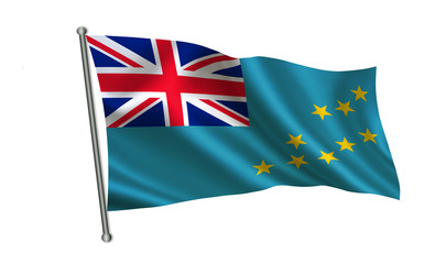 Tuvalu flag. A series of "Flags of the world."  ( The country - Tuvalu flag )
