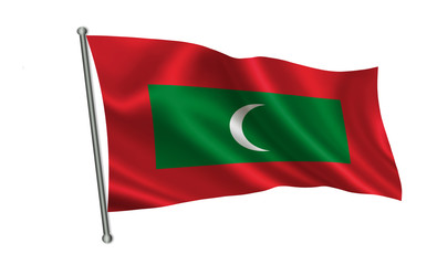 Maldives flag. A series of 
