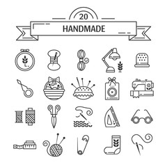 Vector Hand made icons set