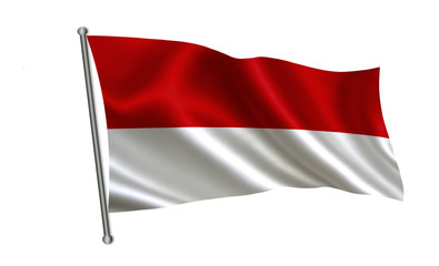 Indonesia flag. A series of "Flags of the world." (The country - Indonesia flag)