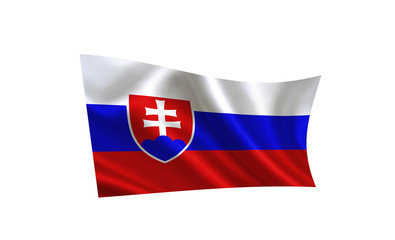 Slovakia flag. A series of 