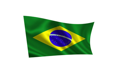 Brazil flag. A series of "Flags of the world." ( The country - Brazil flag ) 