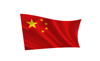 China flag. A series of 