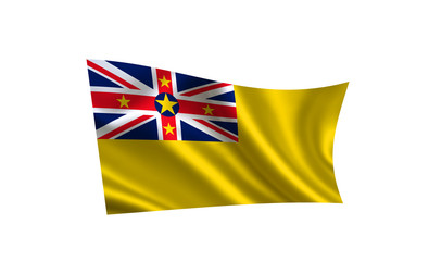 Niue flag. A series of "Flags of the world."  (The country - Niue flag)