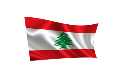 Fototapeta premium Lebanon flag. A series of 