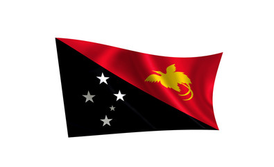 Papua New Guinea flag. A series of 