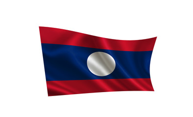 Laos flag. A series of "Flags of the world." ( The country - Laos flag )