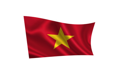 Vietnam flag. A series of 