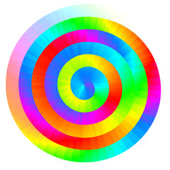 Colorful vector rainbow spiral