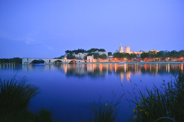 River Rhone  Pont St Benezet  Avignon  Vaucluse  Provence-Alpes Cote D Azur France