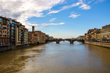 Fototapeta na wymiar City of Florence and Ponte vecchio