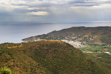 Fototapeta na wymiar View on El Port de la Selva, Alt Emporda in Catalonia, Spain, on the Costa Brava