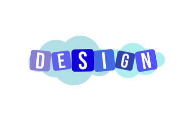 DESIGN Colorful Vector Letter  Alphabet Illustration Square Layout