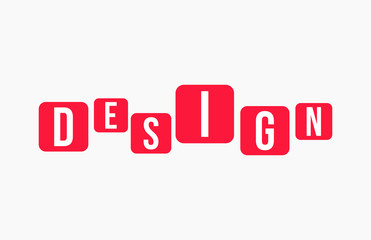 DESIGN Colorful Vector Letter  Alphabet Illustration Square Layout