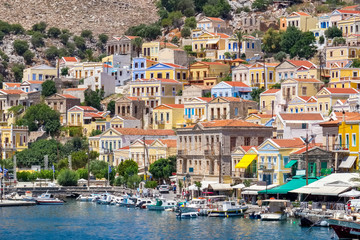 Fototapeta na wymiar Symi waterfront. Greece