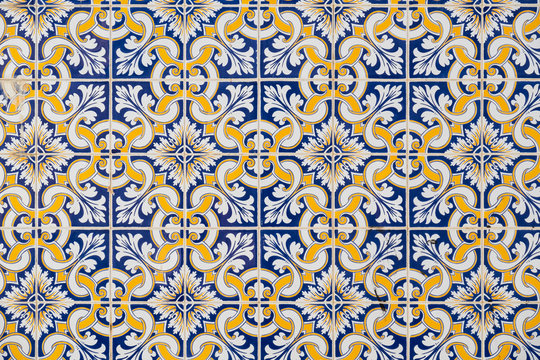 Ceramic tiles Azulejo. Portugal