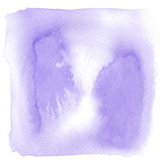 Abstract violet watercolor on white background