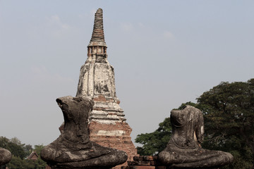 Beautiful Ayutthaya temples in Thailand.