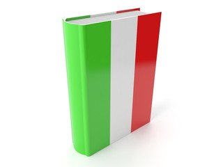 Book with italy flag