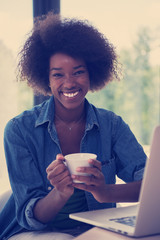 African American woman in the living room