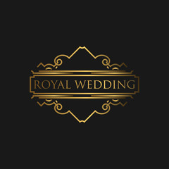 Logo Luxury with Golden Color