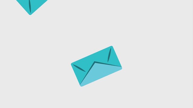 falling envelope email message communication animation