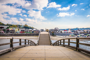 Fototapeta na wymiar Iwakuni, Japan at Kintaikyo Bridge