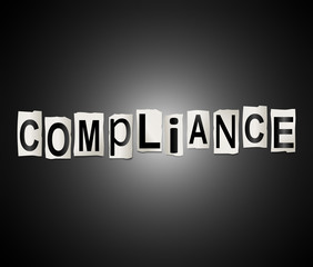 Compliance word concept.