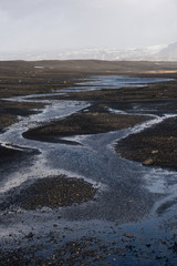 Icelandic winter landscape, Iceland.