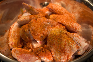 Chicken wings with spice