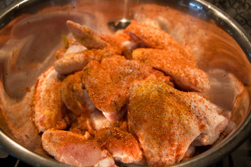 Chicken wings with spice