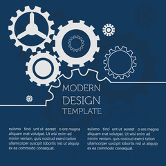 vector gears design, icons, infographic template