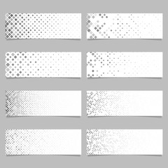 Geometrical rounded square mosaic pattern banner template background set