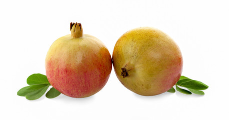 Pomegranate fruit isolated on white