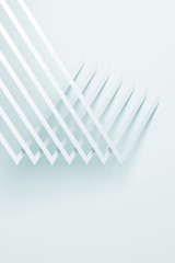 Abstract white geometric pattern 3d art
