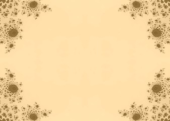 Ecru cream ivory delicate beige beautiful floral frame corner decor with empty card copyspace