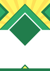 Green and yellow geometric background template