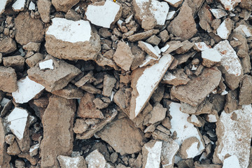 Old ruined abandoned buildings background and texture