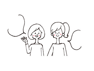 会話を楽しむ女性