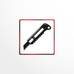 Stationery knife. Vector icon.