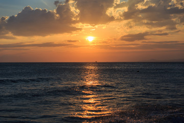 Scenic view of sunset muine